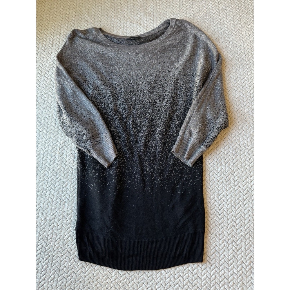 Alyx Metallic Ombre Sweater, Black Silver Women's Size XL